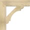 Ekena Millwork Olympic Block Rough Sawn Bracket, Douglas Fir, 4"W x 20"D x 20"H BKT04X20X20OLY05RDF - alternate 3